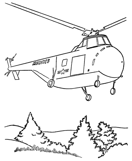 Dessin à colorier: Helicoptère (Transport) #136135 - Coloriages à Imprimer Gratuits