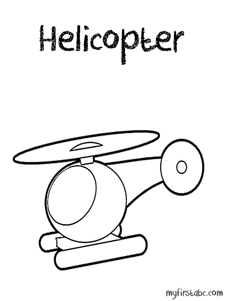 Dessin à colorier: Helicoptère (Transport) #136140 - Coloriages à Imprimer Gratuits