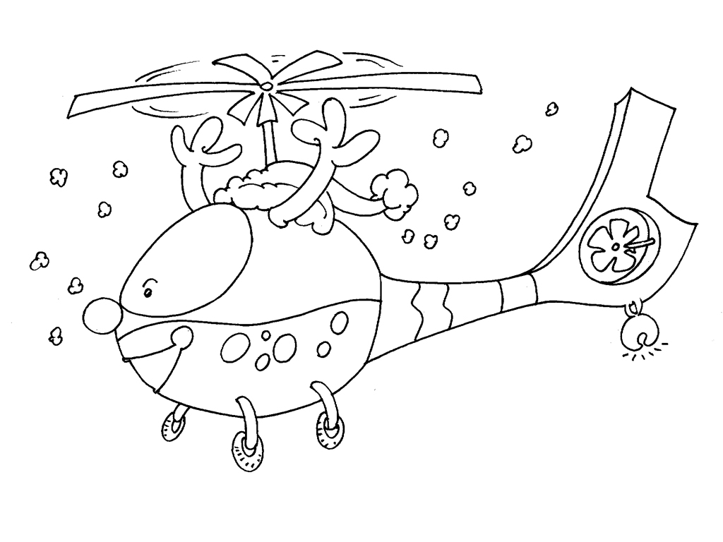 Dessin à colorier: Helicoptère (Transport) #136152 - Coloriages à Imprimer Gratuits