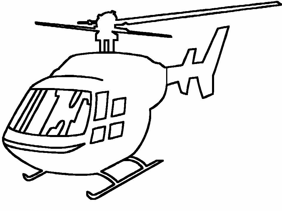 Dessin à colorier: Helicoptère (Transport) #136159 - Coloriages à Imprimer Gratuits