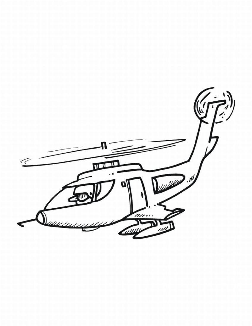 Dessin à colorier: Helicoptère (Transport) #136171 - Coloriages à Imprimer Gratuits