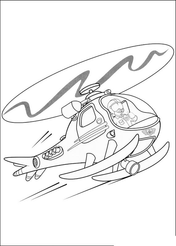 Dessin à colorier: Helicoptère (Transport) #136191 - Coloriages à Imprimer Gratuits