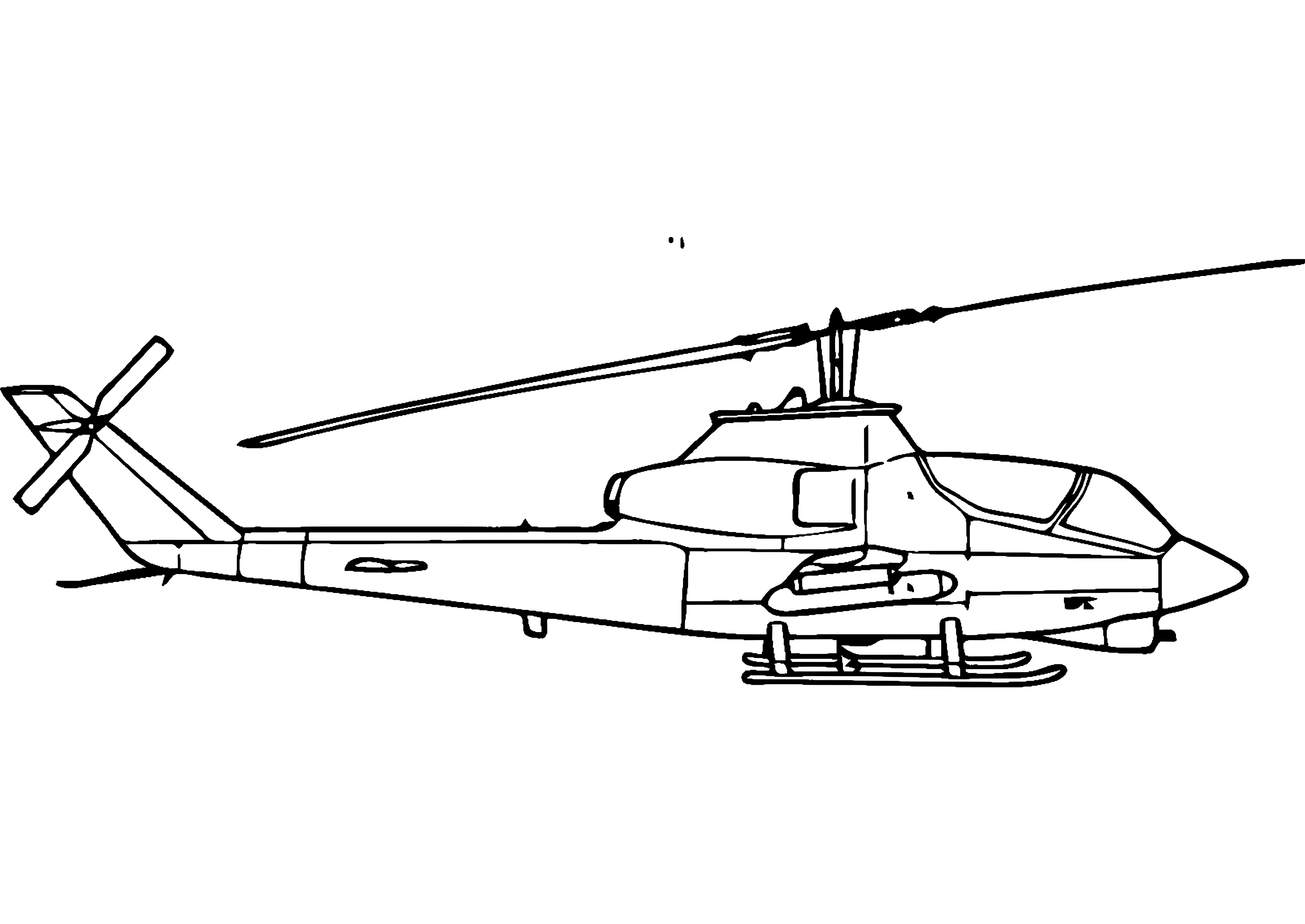 Dessin à colorier: Helicoptère (Transport) #136212 - Coloriages à Imprimer Gratuits