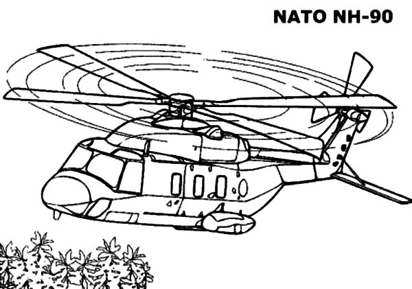 Dessin à colorier: Helicoptère (Transport) #136225 - Coloriages à Imprimer Gratuits