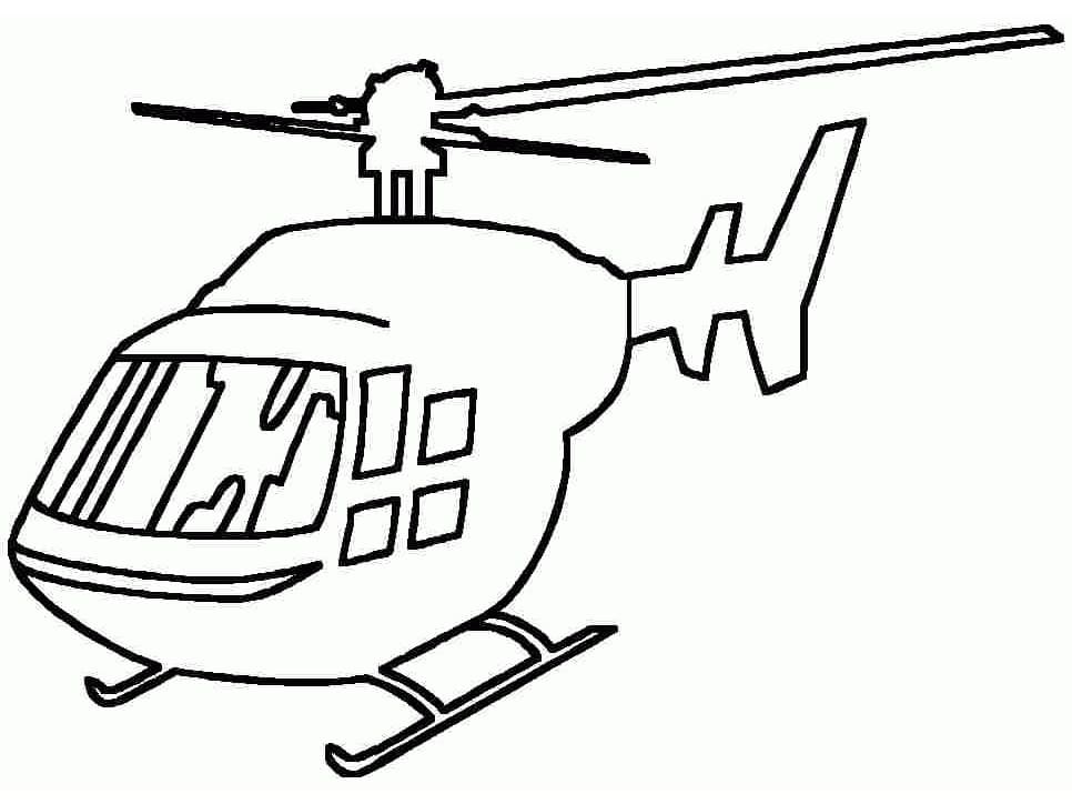 Coloriage gratuit Helicoptère #174151 de la collection Transport à imprimer