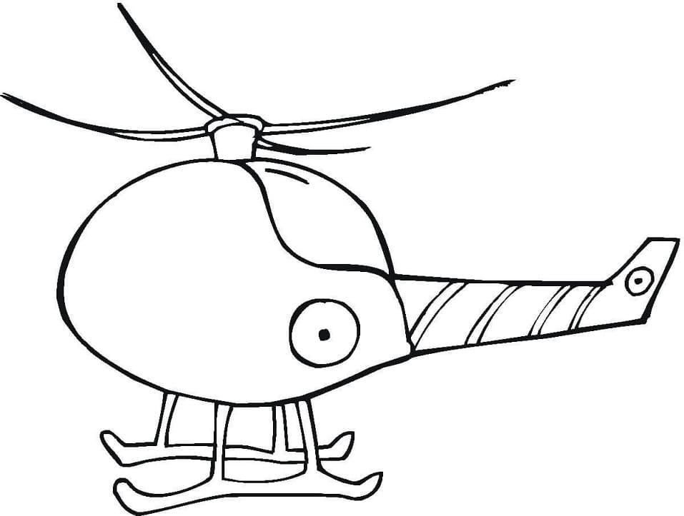 Coloriage gratuit Helicoptère #174176 de la collection Transport à imprimer