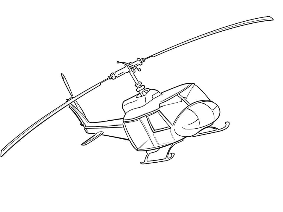 Illustration au trait Helicoptère #217871 de la collection Transport à colorier gratuitement