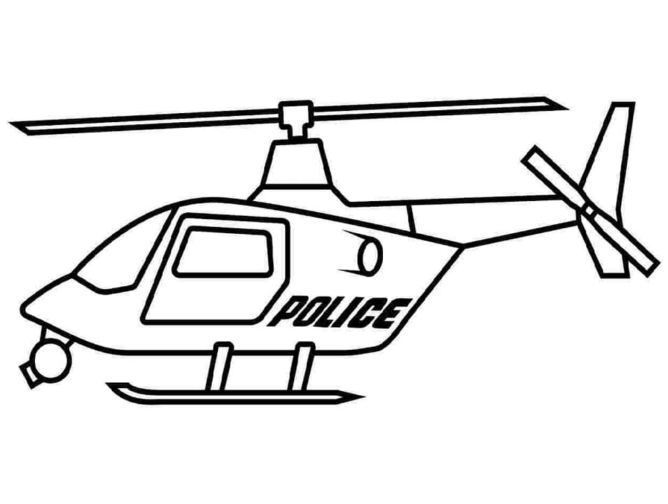 Page de coloriage Helicoptère #217875, collection Transport, à imprimer et colorier