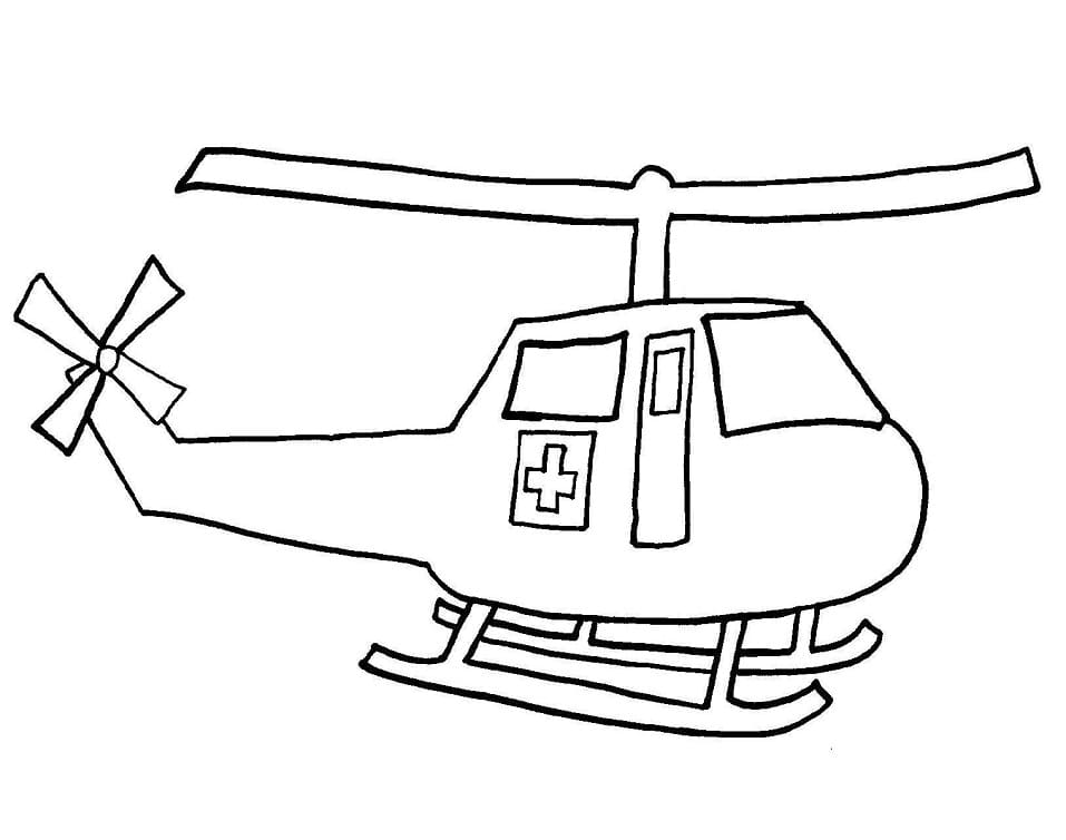 Coloriage gratuit Helicoptère #217880 de la collection Transport à imprimer
