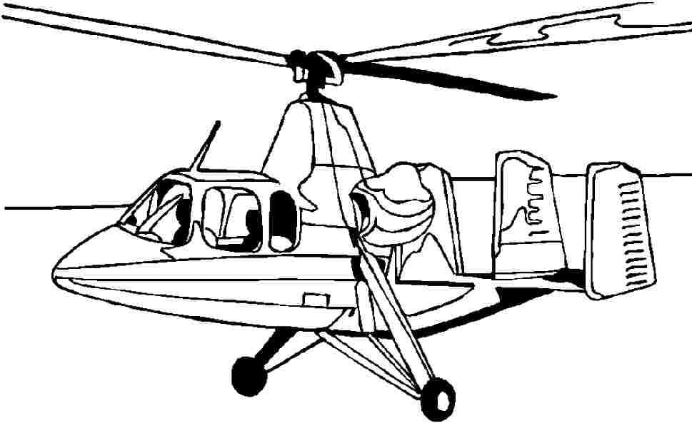 Coloriage gratuit Helicoptère #217881 de la collection Transport à imprimer