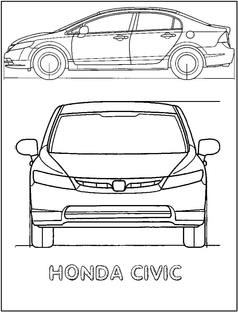 Dessin à colorier: Honda (Transport) #204963 - Coloriages à Imprimer Gratuits