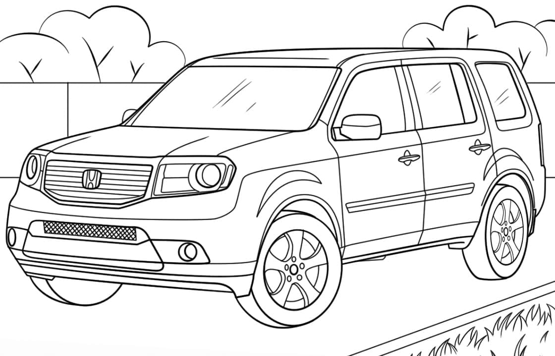 Dessin à colorier: Honda (Transport) #204968 - Coloriages à Imprimer Gratuits