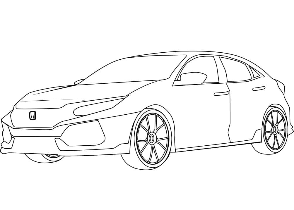 Dessin à colorier: Honda (Transport) #204974 - Coloriages à Imprimer Gratuits