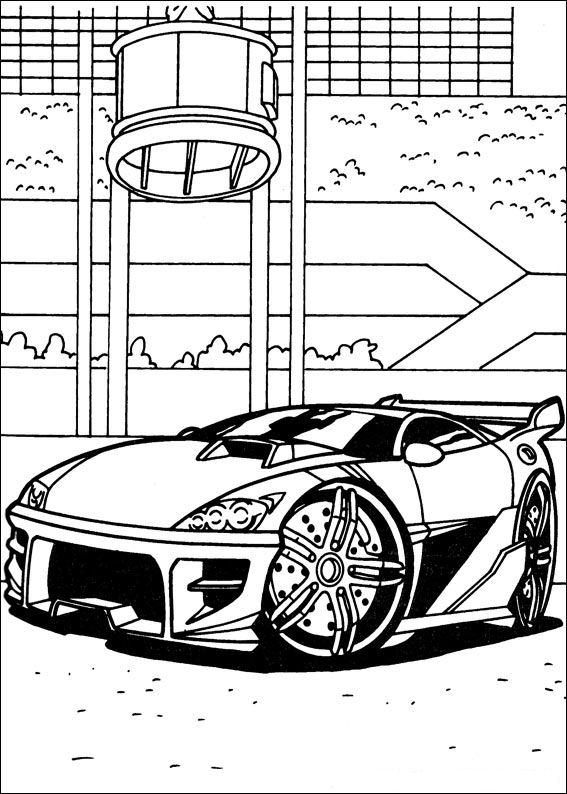 Dessin à colorier: Hot wheels (Transport) #145867 - Coloriages à Imprimer Gratuits