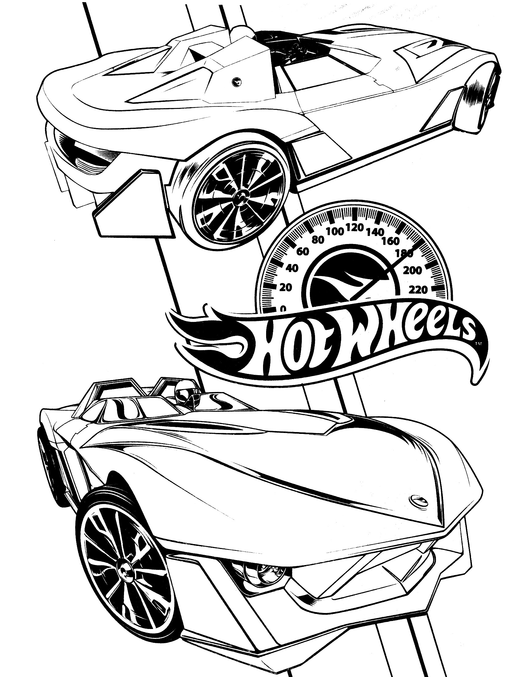 Dessin à colorier: Hot wheels (Transport) #145888 - Coloriages à Imprimer Gratuits