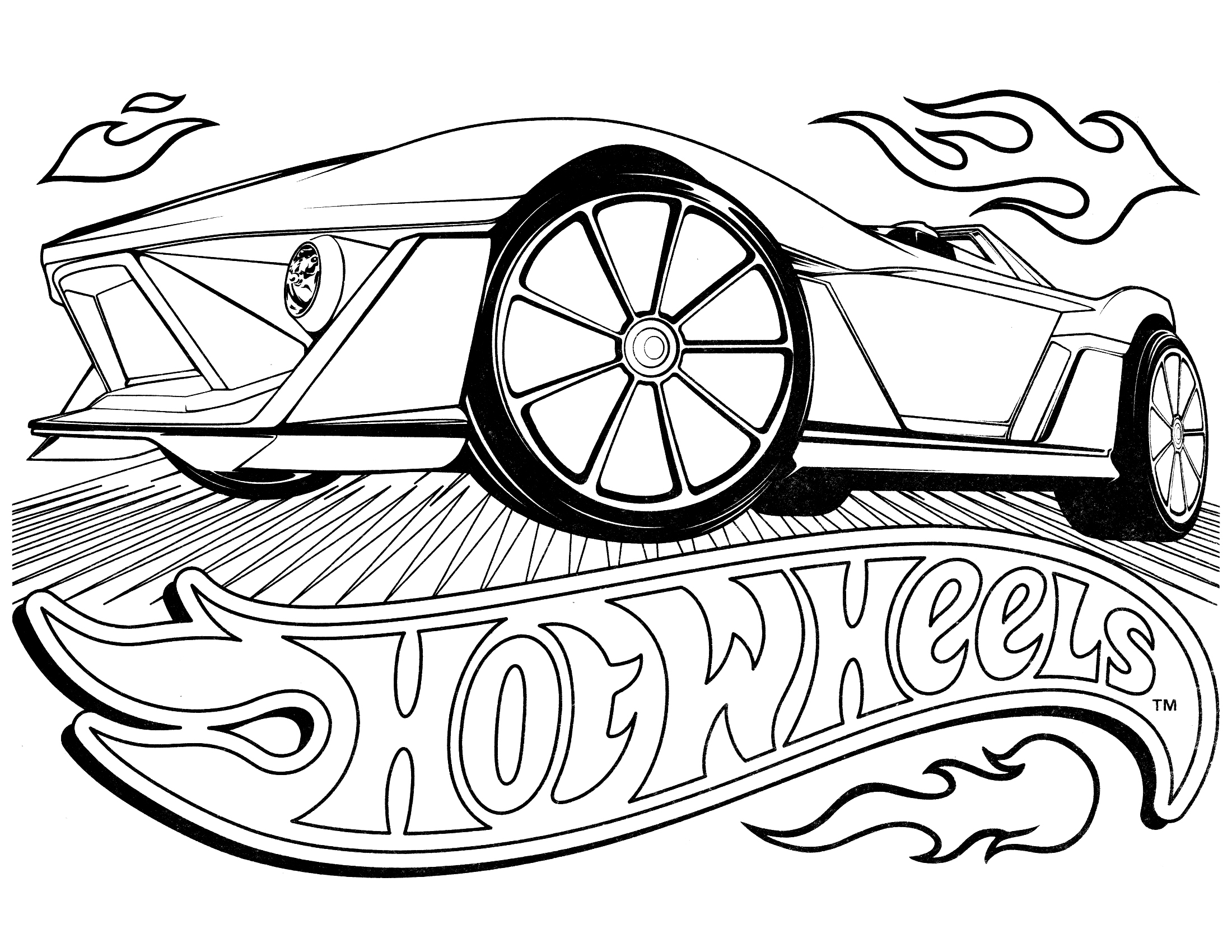 Dessin à colorier: Hot wheels (Transport) #145891 - Coloriages à Imprimer Gratuits