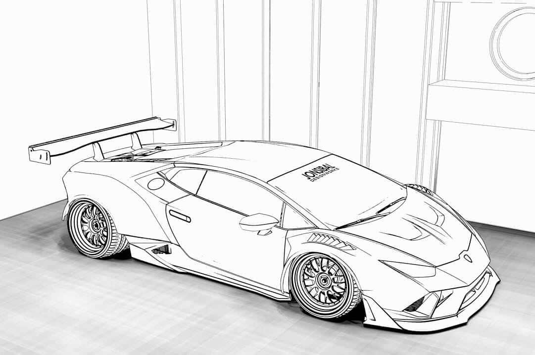 Coloriage gratuit Lamborghini #174223 de la collection Transport à imprimer
