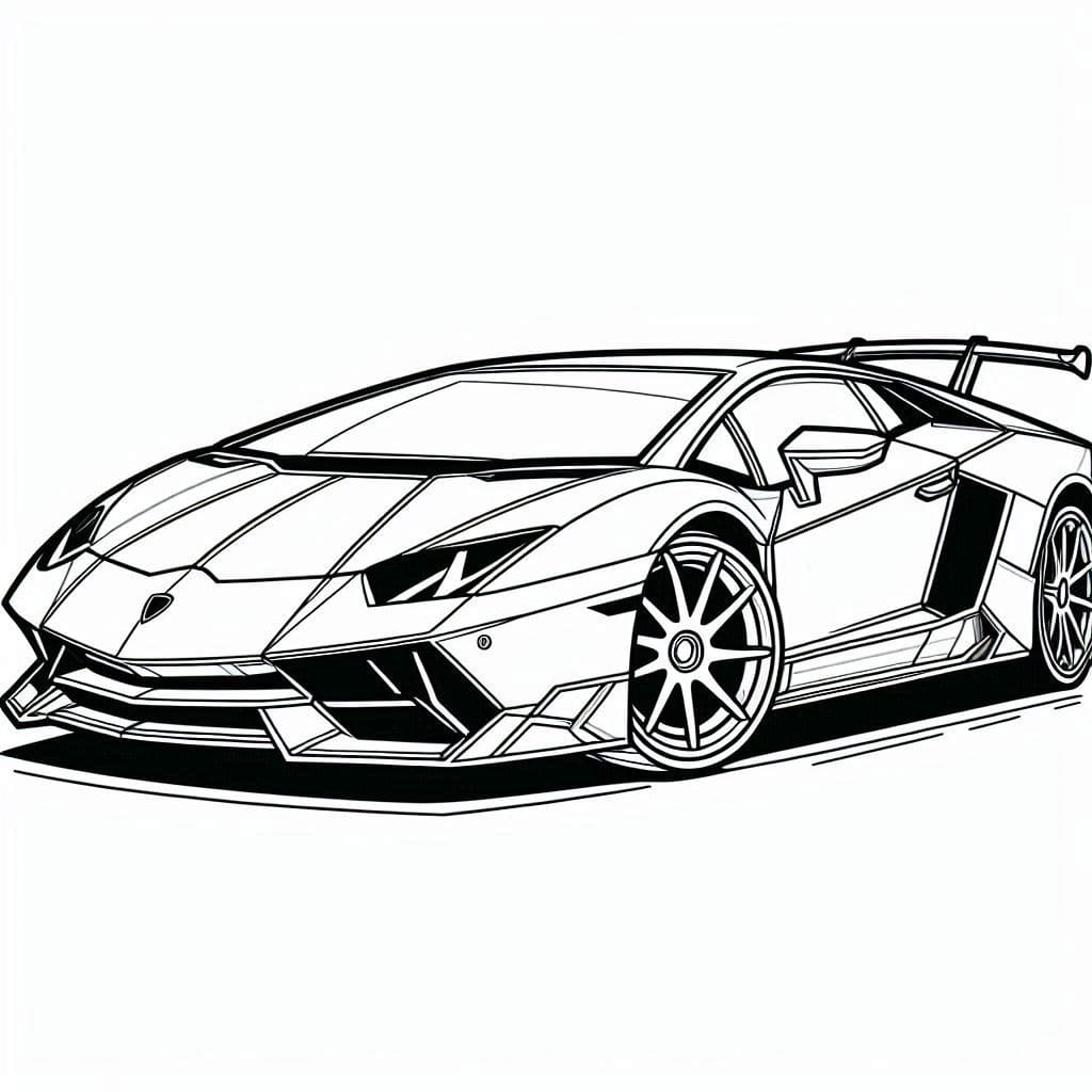 Coloriage gratuit Lamborghini #217285 de la collection Transport à imprimer