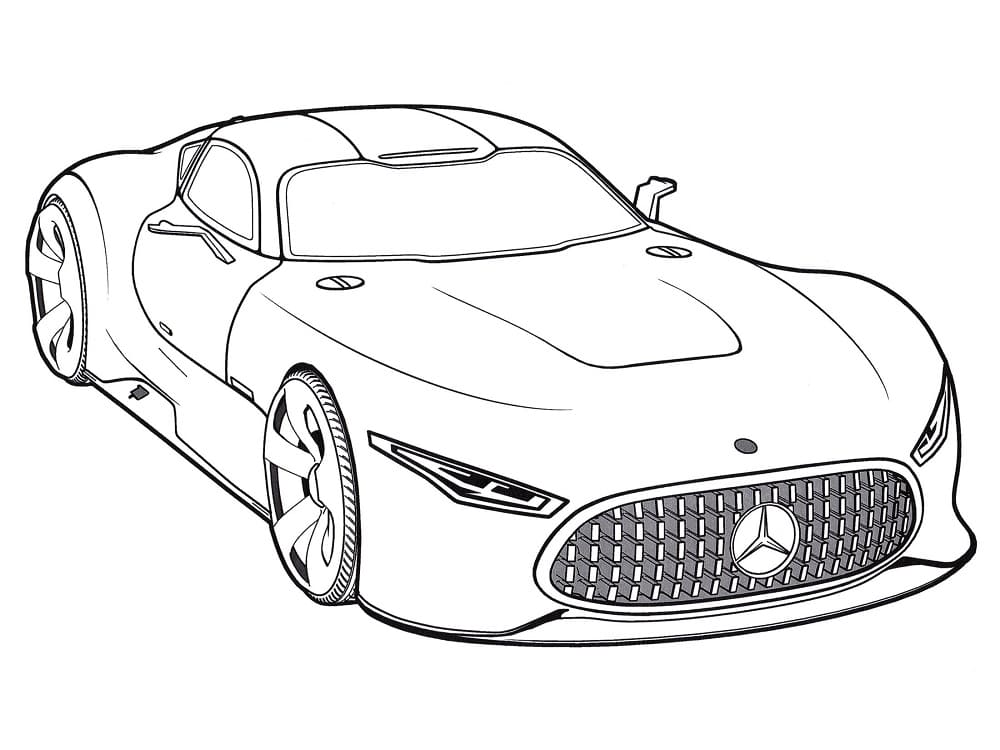 Coloriage gratuit Mercedes #187449 de la collection Transport à imprimer