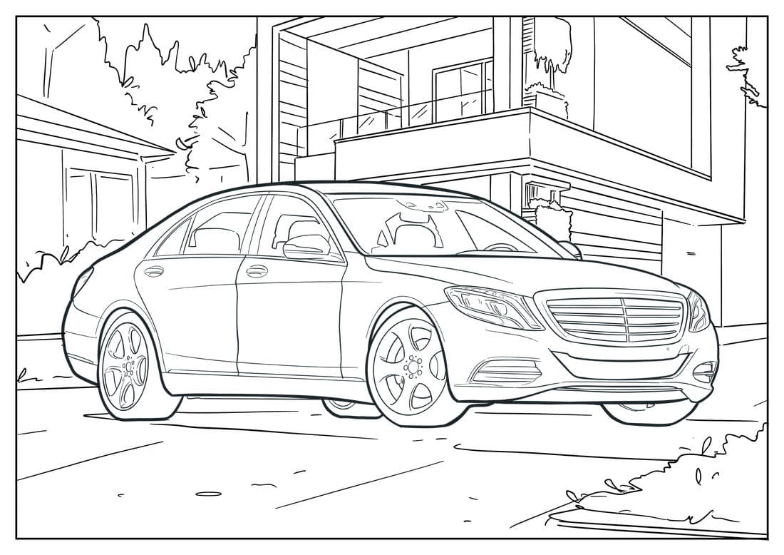Coloriage gratuit Mercedes #187456 de la collection Transport à imprimer