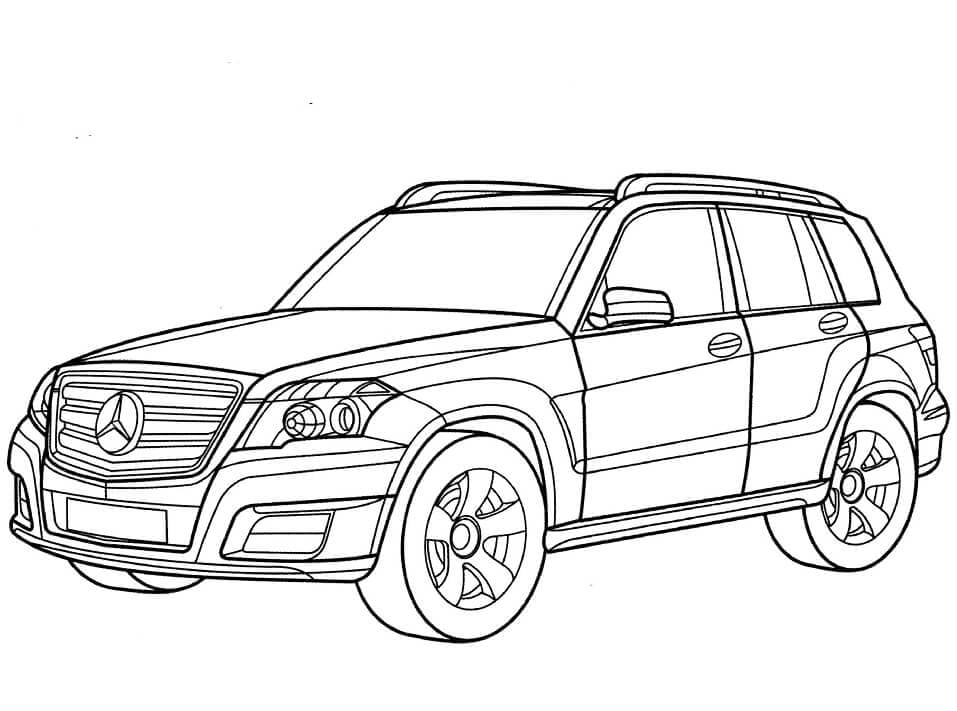 Coloriage Mercedes #187461 à imprimer gratuitement, extrait de la collection Transport
