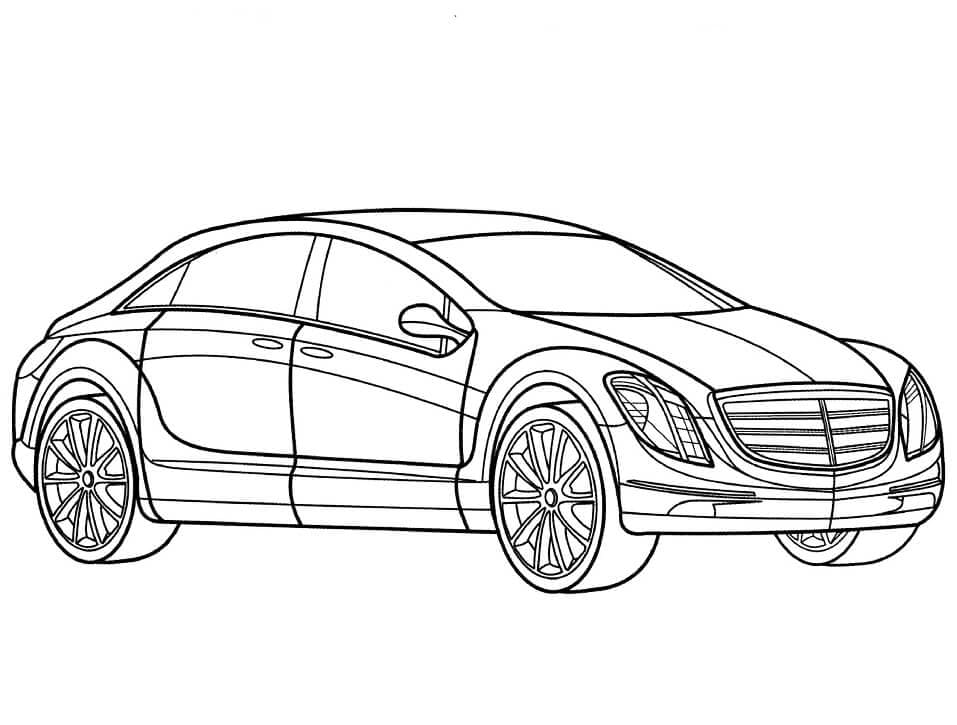 Coloriage gratuit Mercedes #187476 de la collection Transport à imprimer
