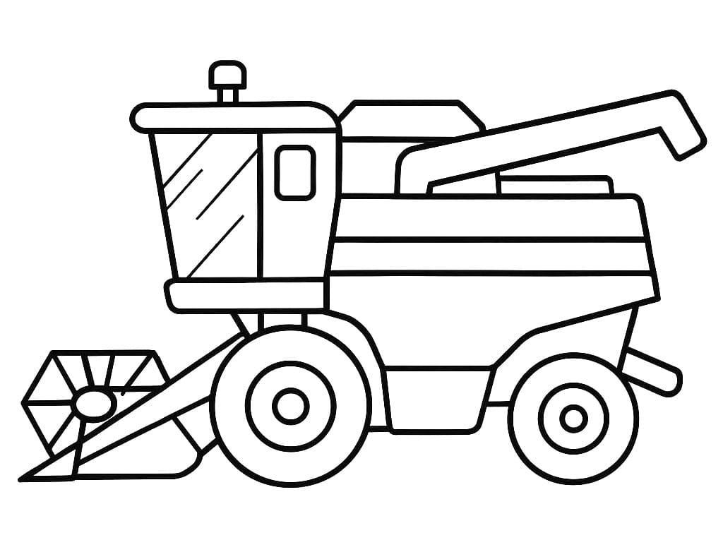 Coloriage gratuit Moissonneuse Batteuse #221904 de la collection Transport à imprimer