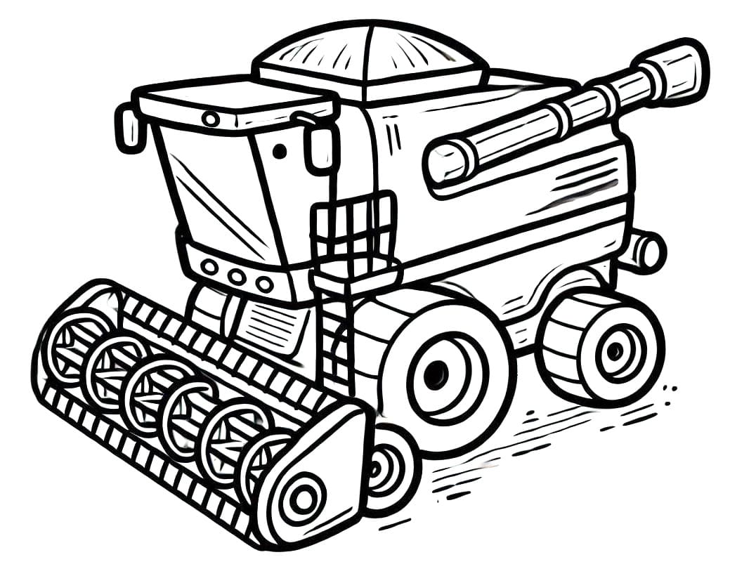 Coloriage gratuit Moissonneuse Batteuse #221916 de la collection Transport à imprimer