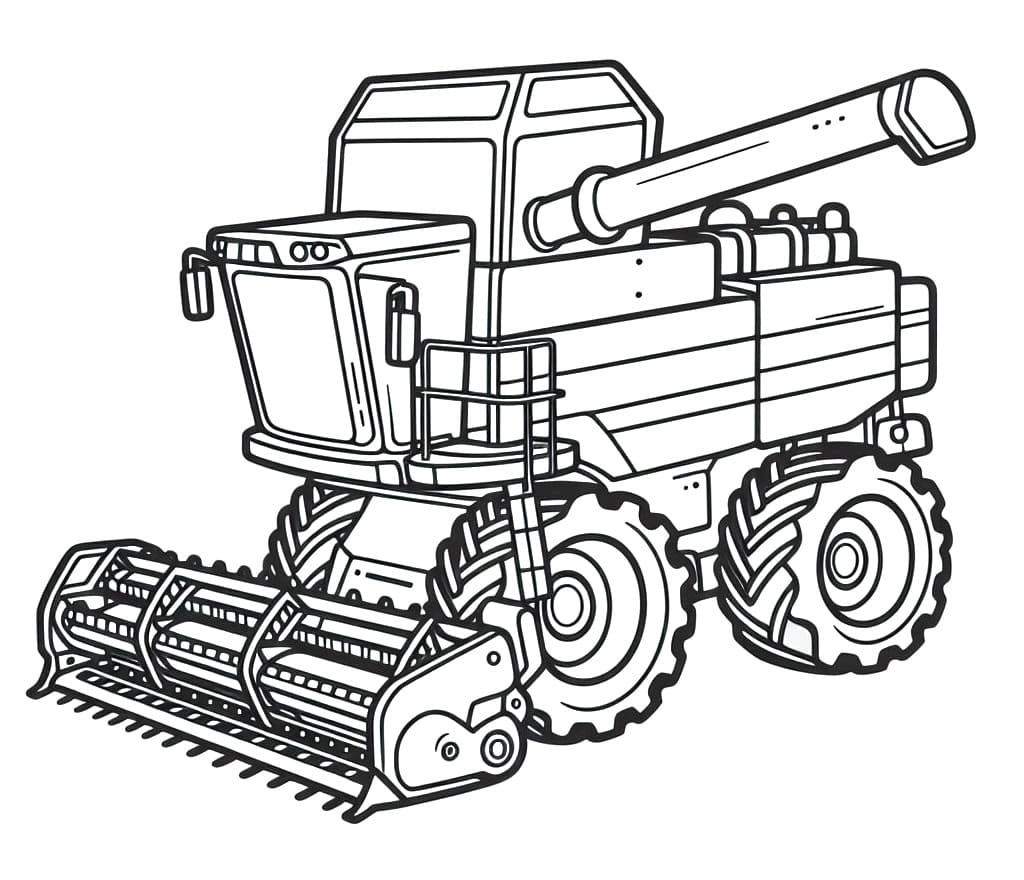 Coloriage gratuit Moissonneuse Batteuse #221921 de la collection Transport à imprimer