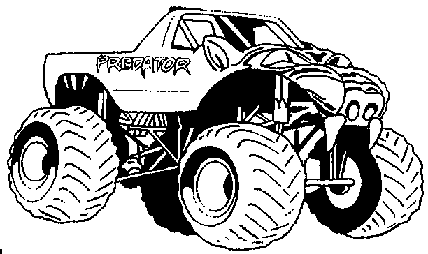 Dessin à colorier: Monster Truck (Transport) #141312 - Coloriages à Imprimer Gratuits