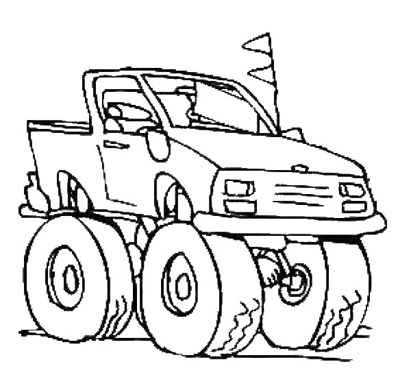 Dessin à colorier: Monster Truck (Transport) #141319 - Coloriages à Imprimer Gratuits