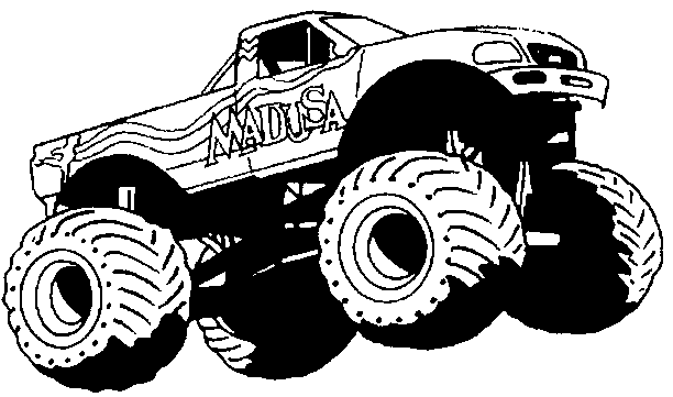 Dessin à colorier: Monster Truck (Transport) #141339 - Coloriages à Imprimer Gratuits