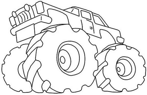 Dessin à colorier: Monster Truck (Transport) #141344 - Coloriages à Imprimer Gratuits