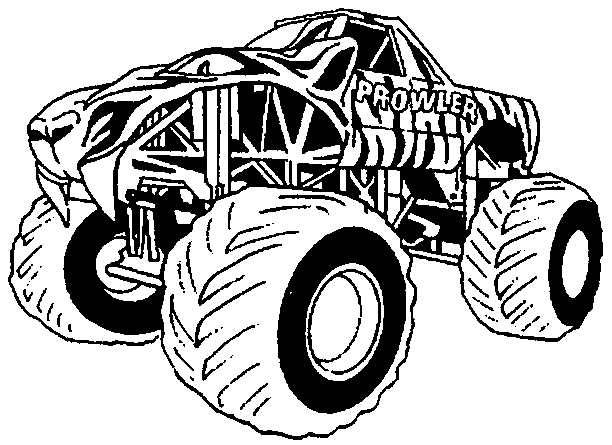 Dessin à colorier: Monster Truck (Transport) #141351 - Coloriages à Imprimer Gratuits
