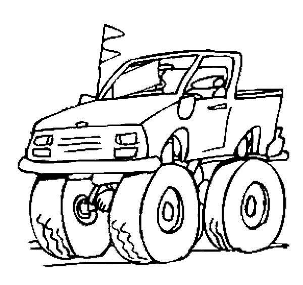 Dessin à colorier: Monster Truck (Transport) #141357 - Coloriages à Imprimer Gratuits
