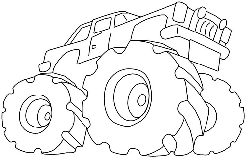 Dessin à colorier: Monster Truck (Transport) #141373 - Coloriages à Imprimer Gratuits