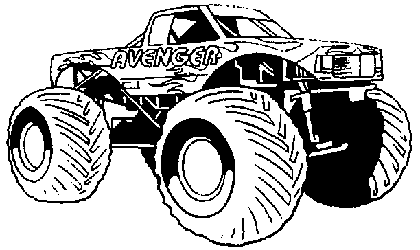 Dessin à colorier: Monster Truck (Transport) #141374 - Coloriages à Imprimer Gratuits