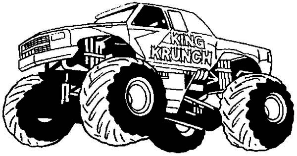 Dessin à colorier: Monster Truck (Transport) #141413 - Coloriages à Imprimer Gratuits