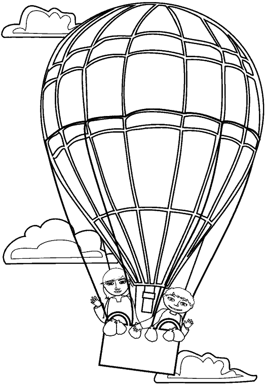 Dessin à colorier: Montgolfière (Transport) #134611 - Coloriages à Imprimer Gratuits