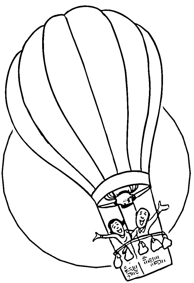 Dessin à colorier: Montgolfière (Transport) #134613 - Coloriages à Imprimer Gratuits