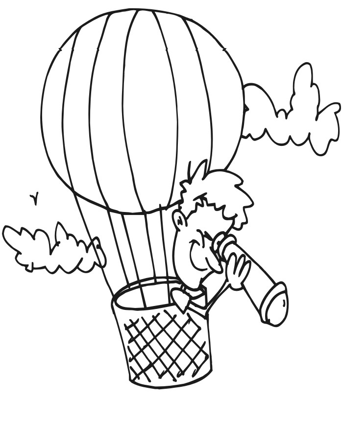 Dessin à colorier: Montgolfière (Transport) #134622 - Coloriages à Imprimer Gratuits