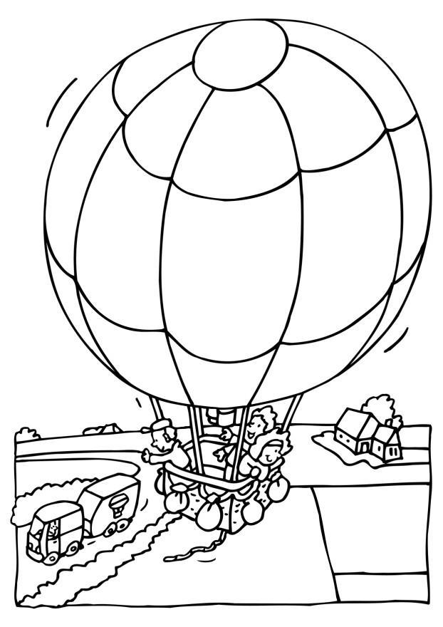 Dessin à colorier: Montgolfière (Transport) #134658 - Coloriages à Imprimer Gratuits