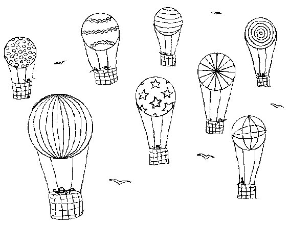 Dessin à colorier: Montgolfière (Transport) #134667 - Coloriages à Imprimer Gratuits