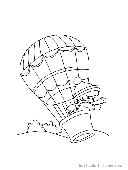 Dessin à colorier: Montgolfière (Transport) #134719 - Coloriages à Imprimer Gratuits