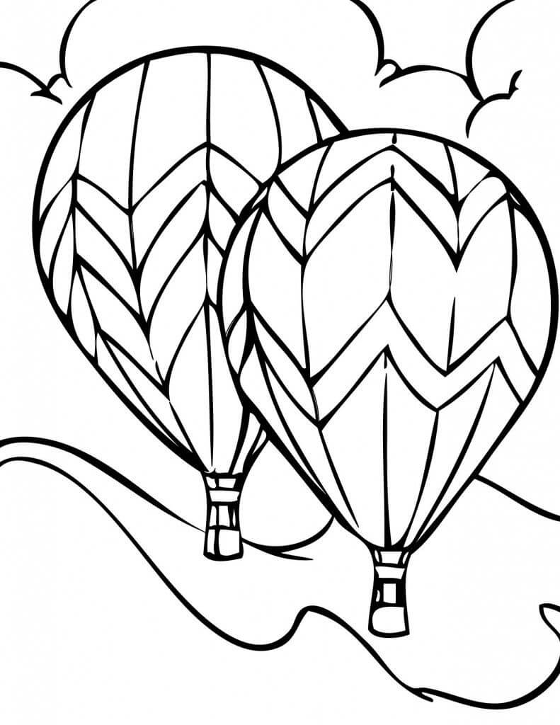 Coloriage à imprimer Montgolfière #180243 de la série Transport, gratuit pour enfants et adultes
