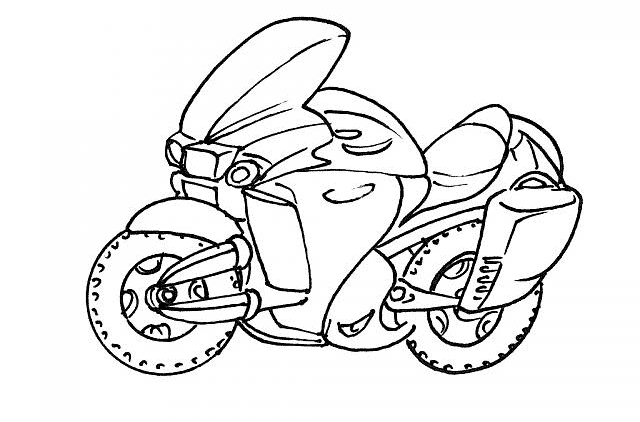 Dessin à colorier: Moto (Transport) #136280 - Coloriages à Imprimer Gratuits