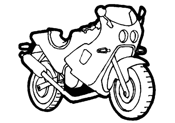 Dessin à colorier: Moto (Transport) #136308 - Coloriages à Imprimer Gratuits