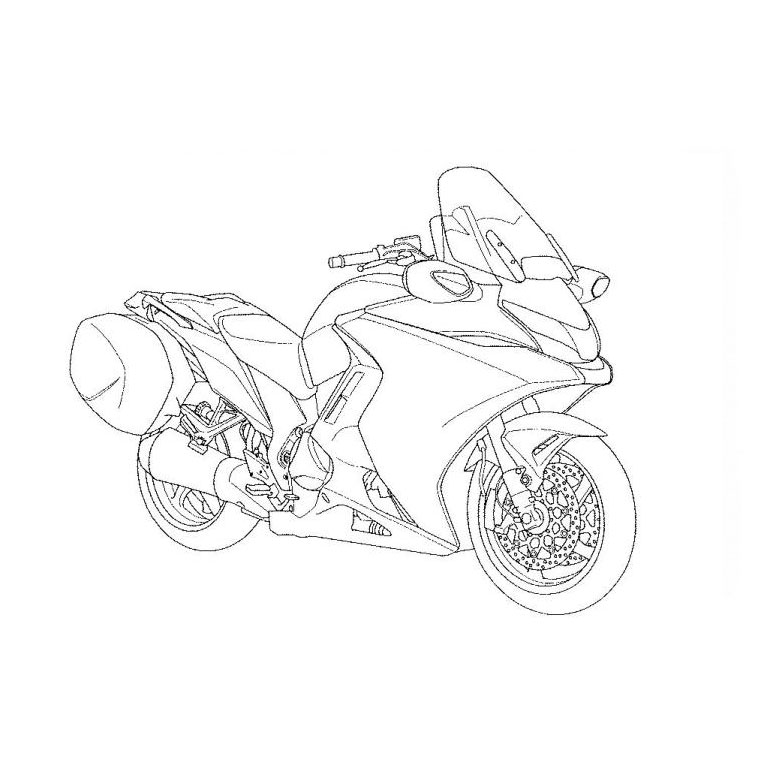 Dessin à colorier: Moto (Transport) #136319 - Coloriages à Imprimer Gratuits