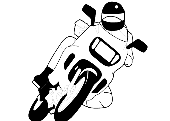 Dessin à colorier: Moto (Transport) #136404 - Coloriages à Imprimer Gratuits