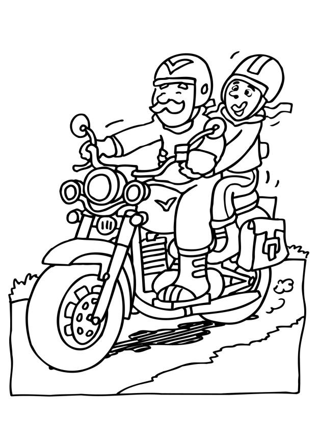 Dessin à colorier: Moto (Transport) #136413 - Coloriages à Imprimer Gratuits